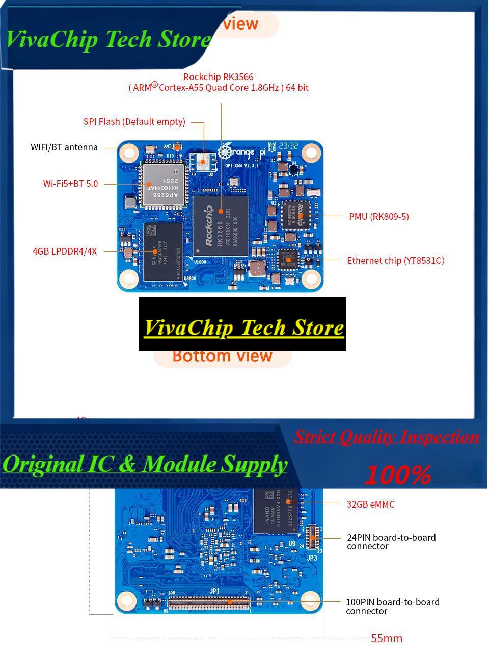 Orange Pi CM4, 4GB RAM, 32GB E - Compute Module 4 32Gb Wifi reseña y precio